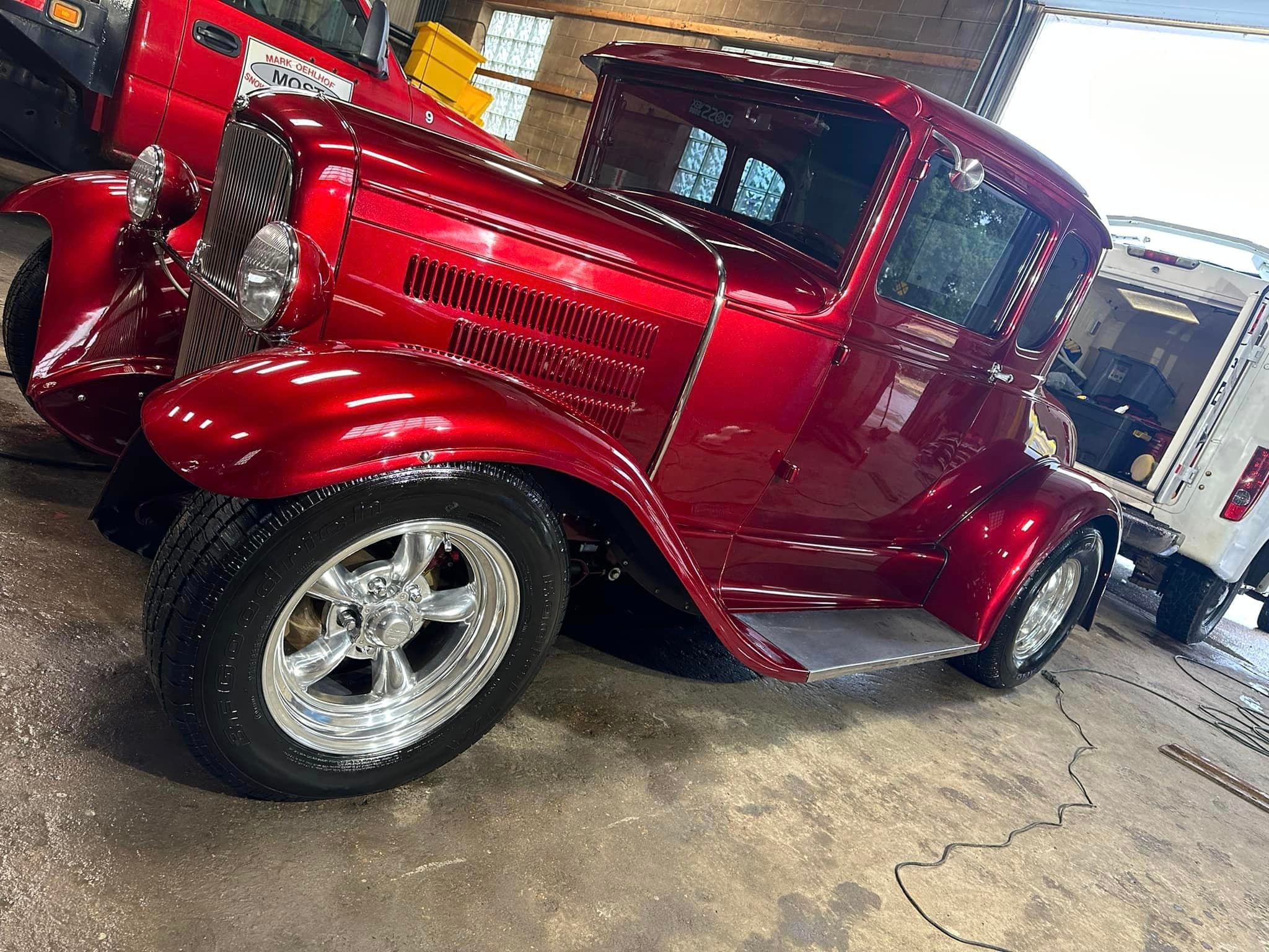 Ceramic Coating - Candy red Ford hot rod - Professional Detailing Wisconsin Dells