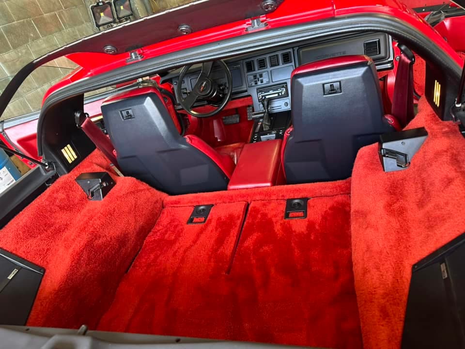 Auto Detailing - 1985 Chevrolet Corvette C4 interior carpet - Professional Detailing Wisconsin Dells