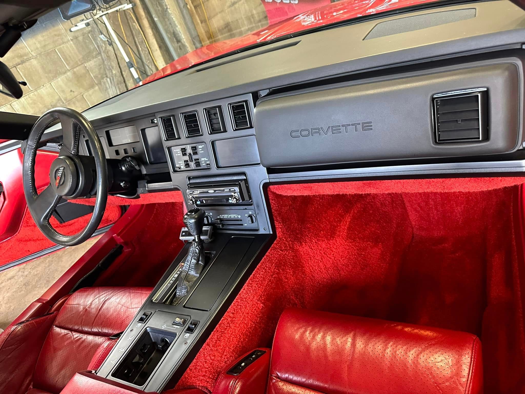 Auto Detailing - 1985 Chevrolet Corvette C4 dashboard - Professional Detailing Wisconsin Dells