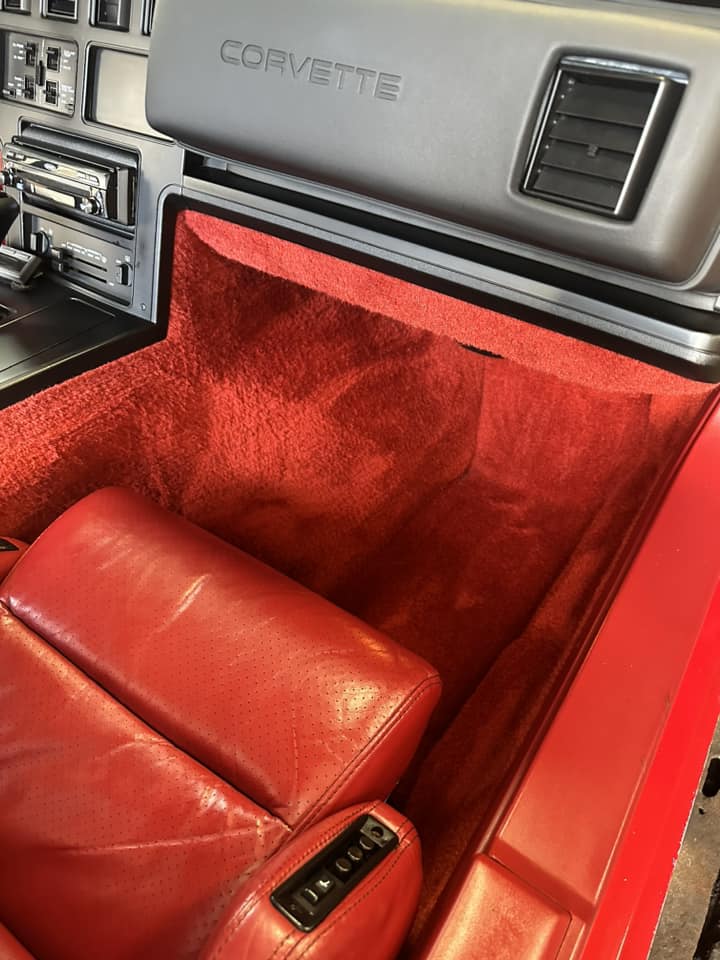 Auto Detailing - 1985 Chevrolet Corvette C4 red leather - Professional Detailing Wisconsin Dells