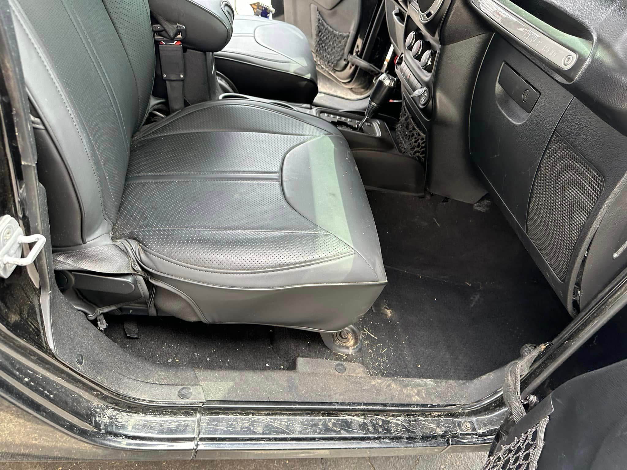 Auto Detailing - Jeep Wrangler console - Professional Detailing Wisconsin Dells