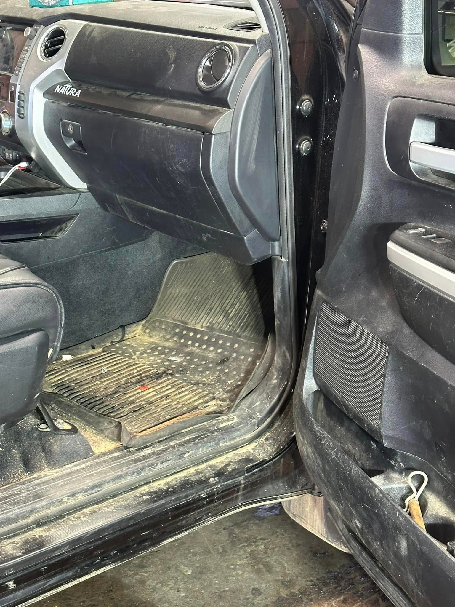 Auto Detailing - Toyota Tundra interior before - Professional Detailing Wisconsin Dells