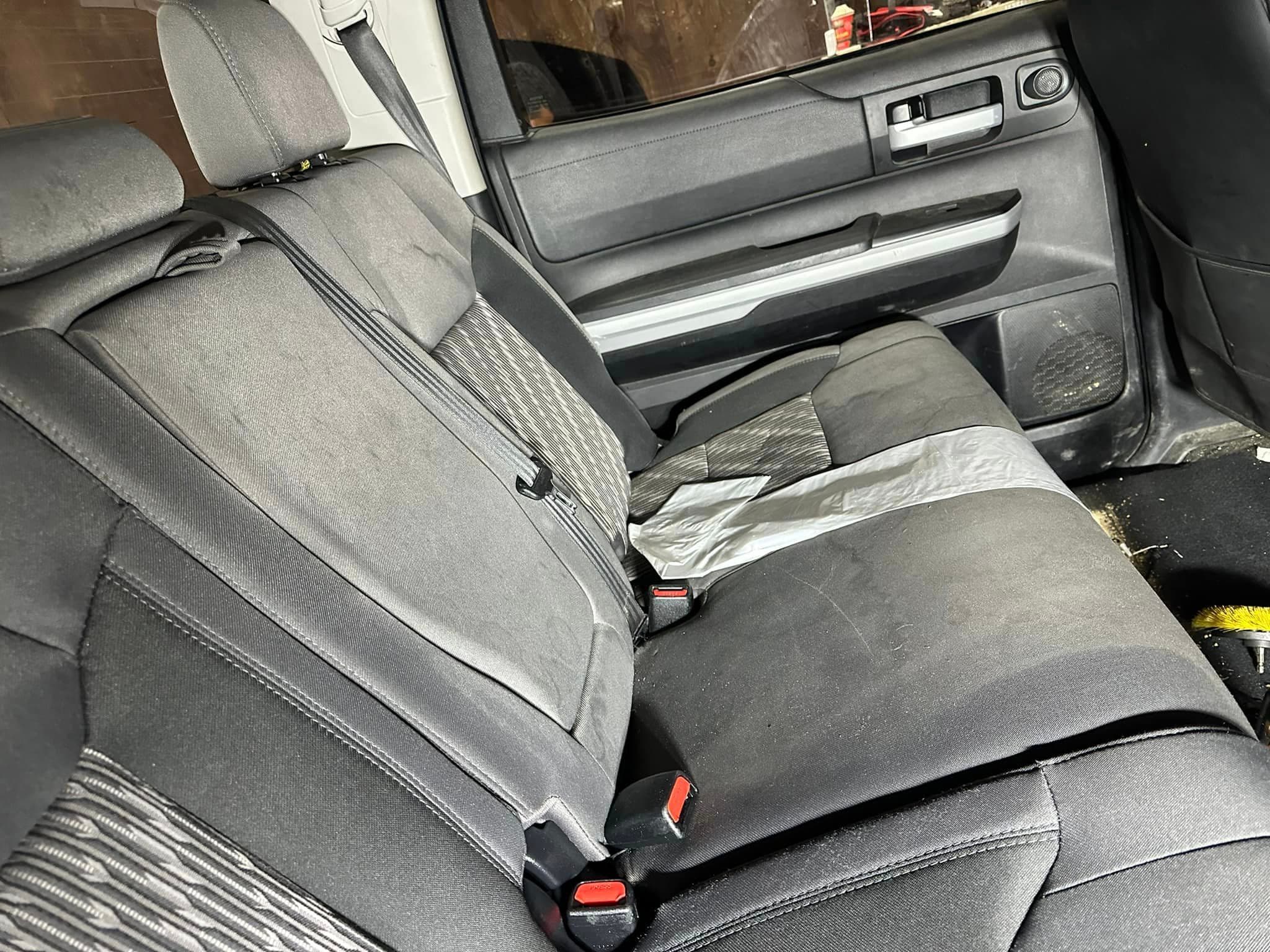 Auto Detailing - Toyota Tundra rear seats - Professional Detailing Wisconsin Dells