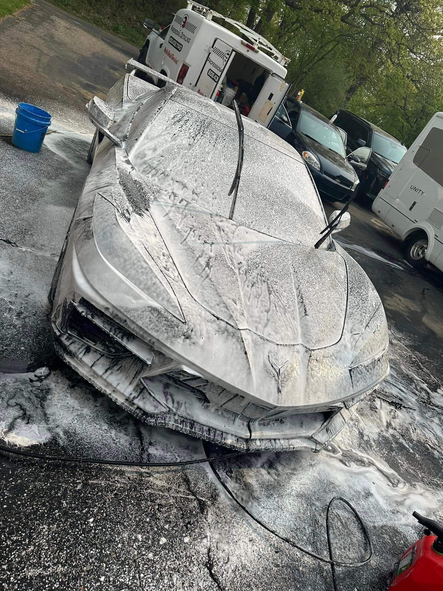 Auto Detailing - Black Chevrolet Corvette C8 - Professional Detailing Wisconsin Dells