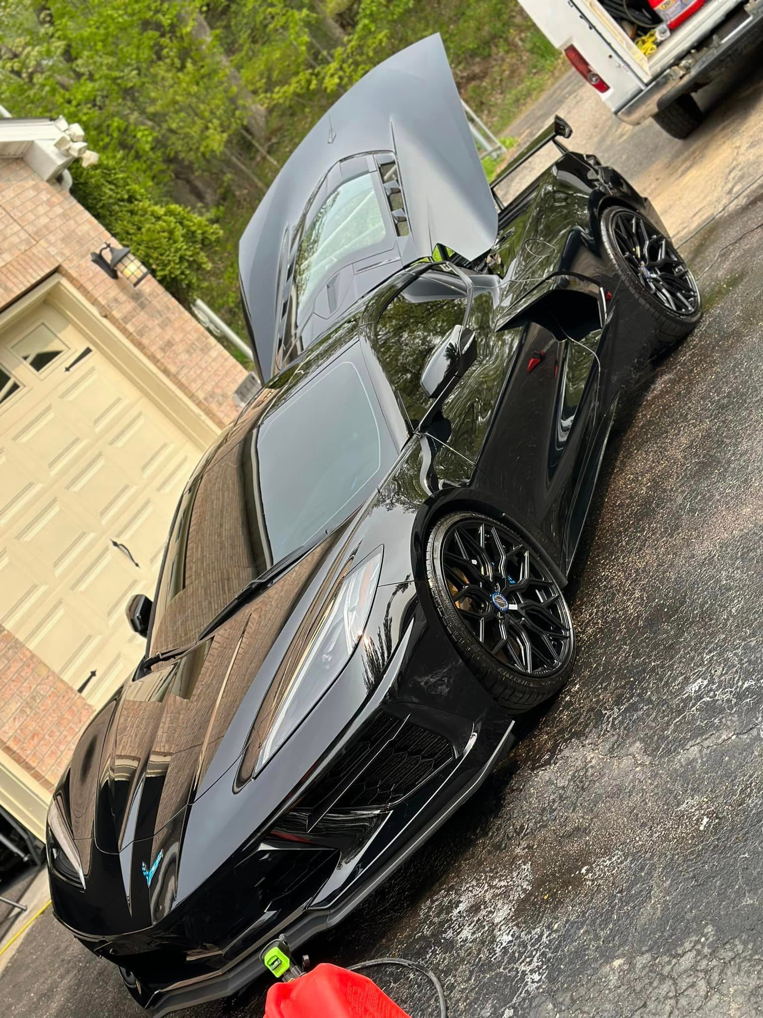 Black Corvette C8 — Foam Wash & Detail preview